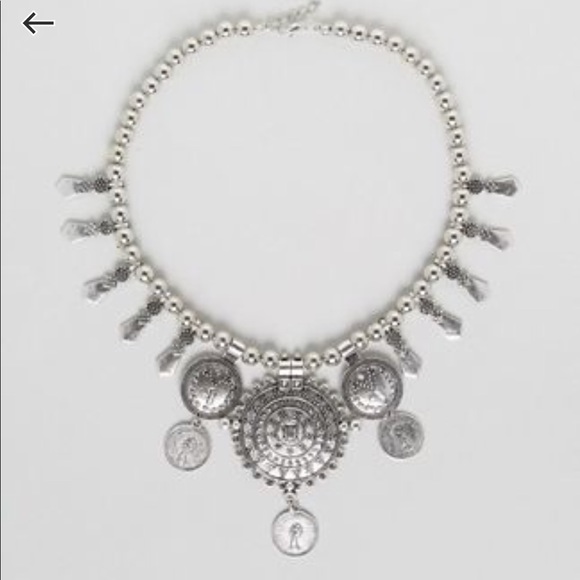 Reclaimed Vintage Inspired Boho Coin Necklace - Picture 2 of 5